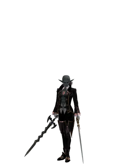 Stormbringer*Raid Sword on a male Dark Elf, front view