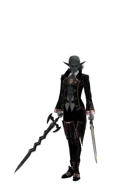 Stormbringer*Spirit Sword on a male Dark Elf, front view
