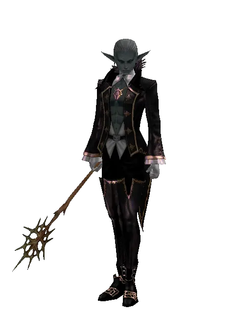 Branch of Life on a male Dark Elf, front view