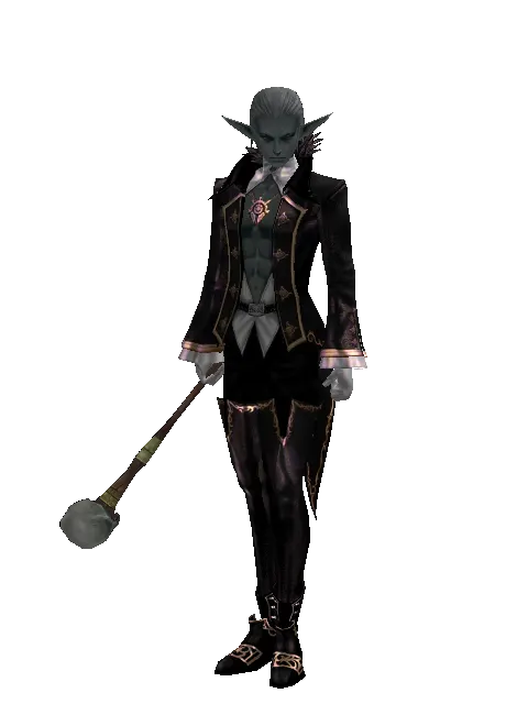 Proof of Revenge on a male Dark Elf, front view
