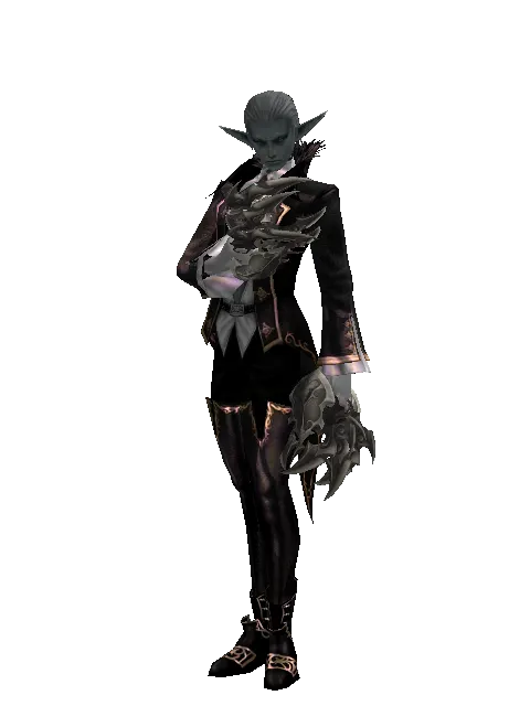 Arthro Nail on a male Dark Elf, front view