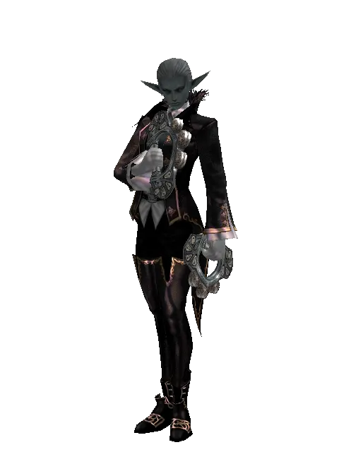 Chrono Unitus on a male Dark Elf, front view