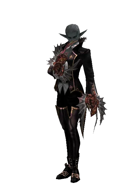 Demon Splinter on a male Dark Elf, front view