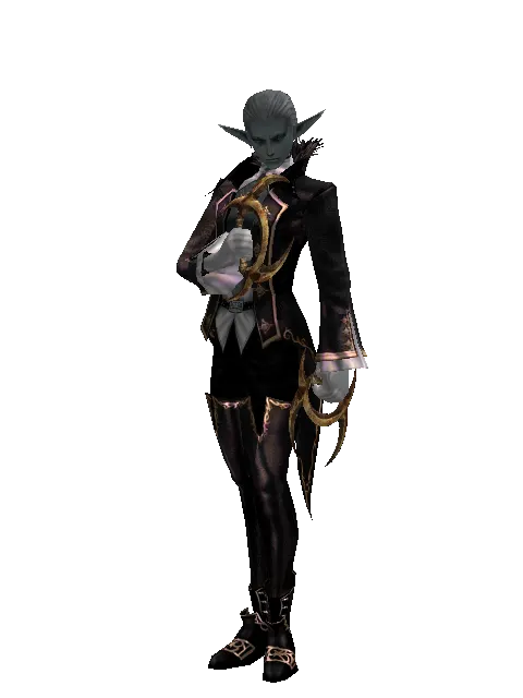 Improved Viper Fang on a male Dark Elf, front view