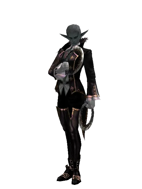 Pata on a male Dark Elf, front view