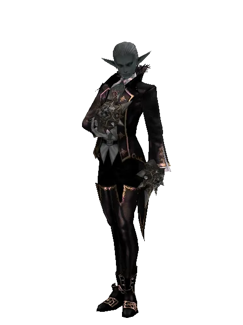 Scallop Jamadhr on a male Dark Elf, front view