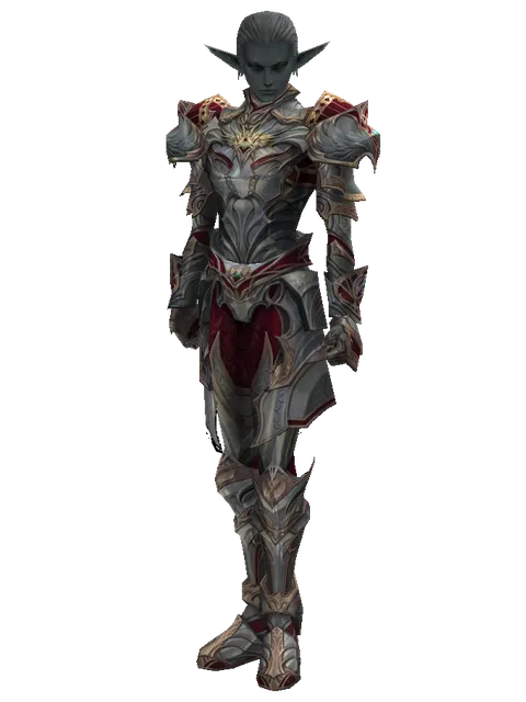 Dynasty (heavy armor) on a male Dark Elf, front view