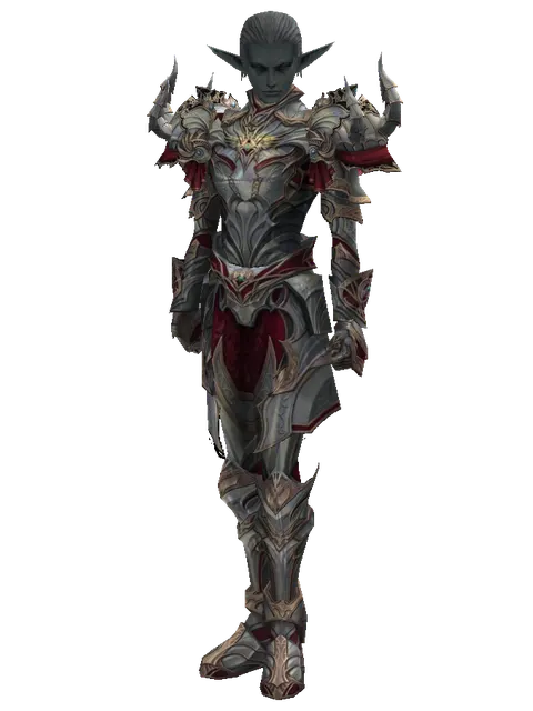 Dynasty Platinum [Force Master] (heavy armor) on a male Dark Elf, front view