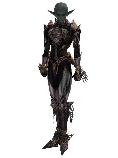 Apella Set on a male Dark Elf, front view
