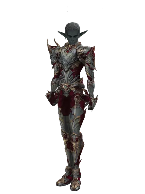 Dynasty Leather Set on a male Dark Elf, front view