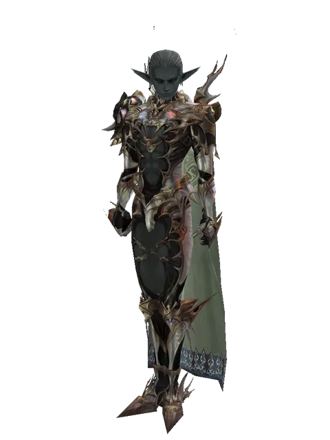 Noble Vesper + Mage Cloak (light armor) on a male Dark Elf, front view