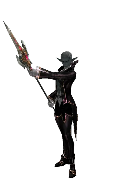 Vesper Pole on a male Dark Elf, front view