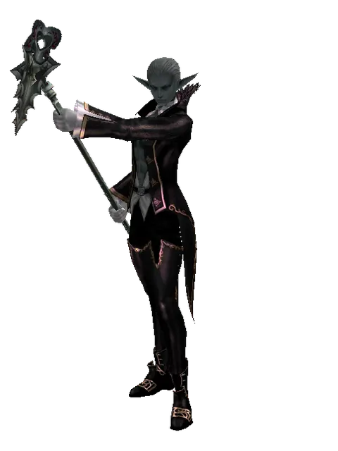 Widow Maker on a male Dark Elf, front view