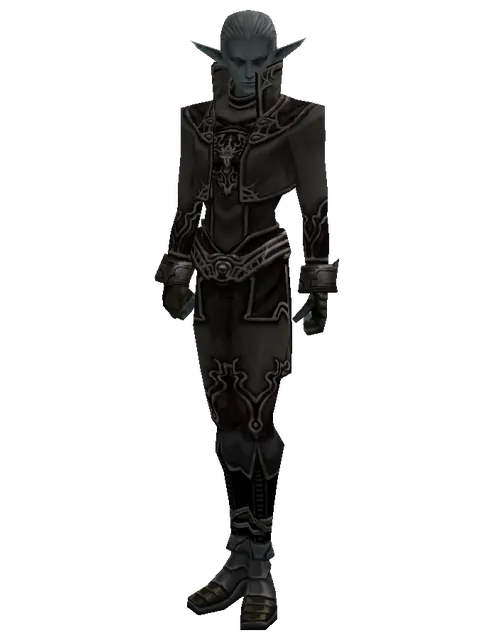 Cursed (robe) on a male Dark Elf, front view