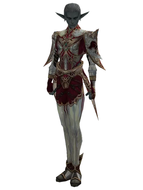 Dynasty Set - Robe on a male Dark Elf, front view