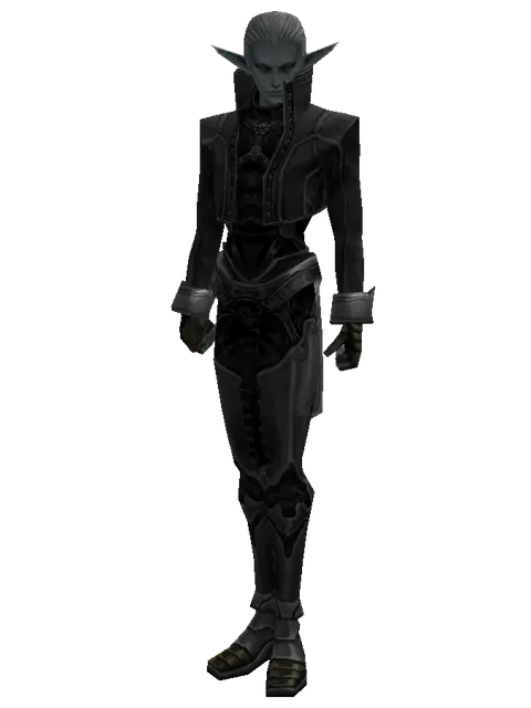 Elven (robe) on a male Dark Elf, front view