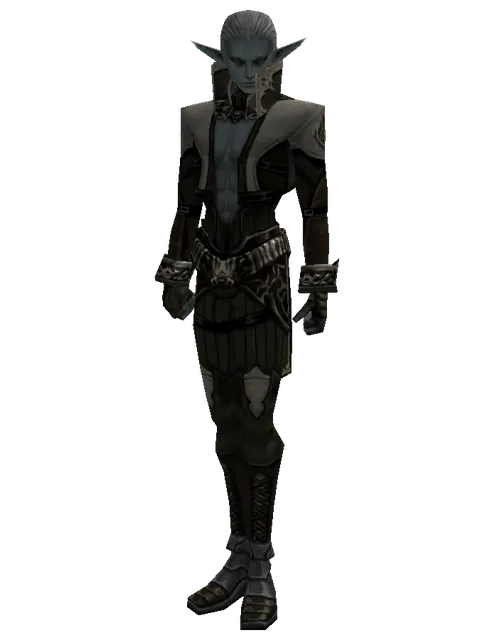 Feriotic (robe) on a male Dark Elf, front view