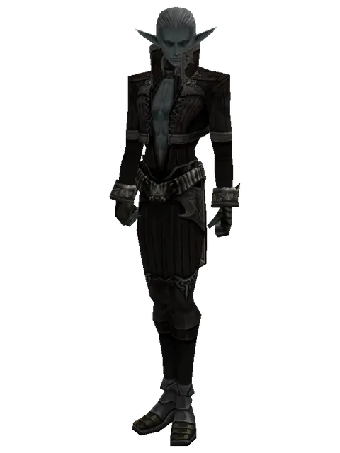 Magic (robe) on a male Dark Elf, front view