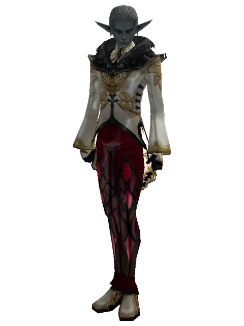 Majestic Robe Set on a male Dark Elf, front view
