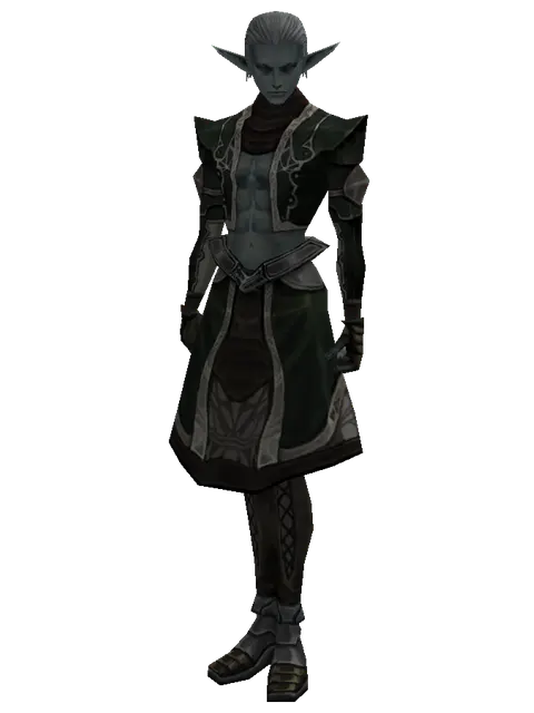Mystic's (robe) on a male Dark Elf, front view