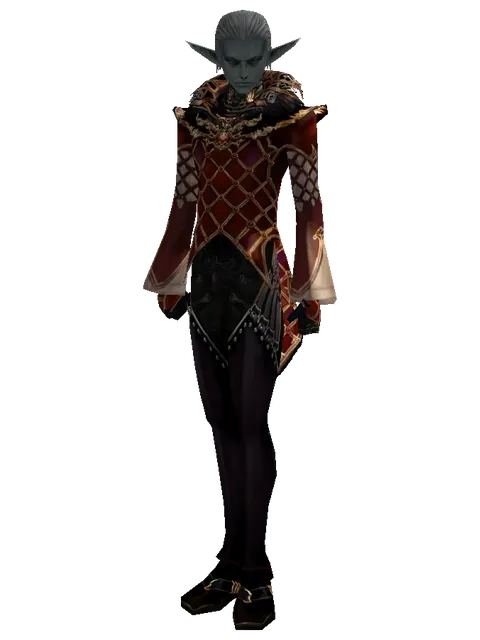 Robe of Nightmare Set on a male Dark Elf, front view
