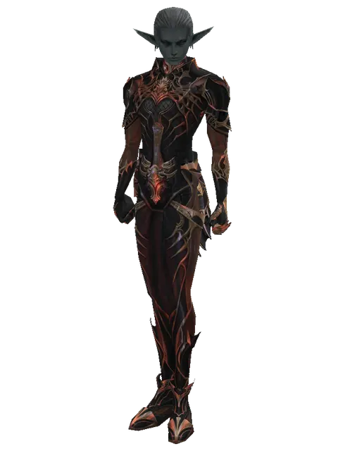 Vesper Set - Robe on a male Dark Elf, front view