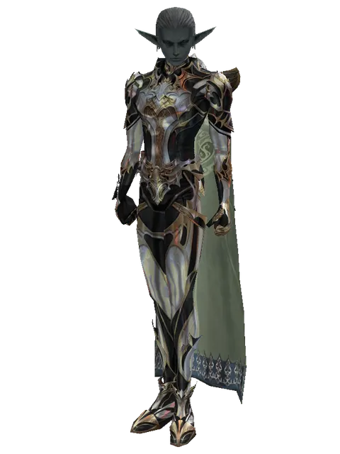 Vesper Set - Robe on a male Dark Elf, front view