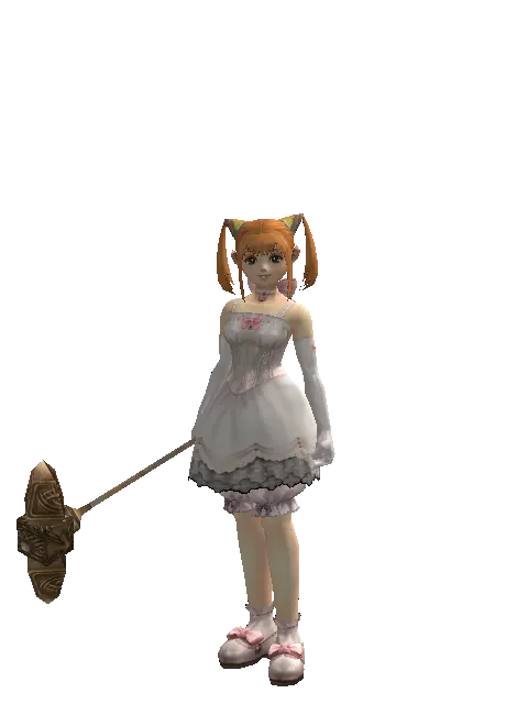 Doom Hammer on a female Dwarf, front view