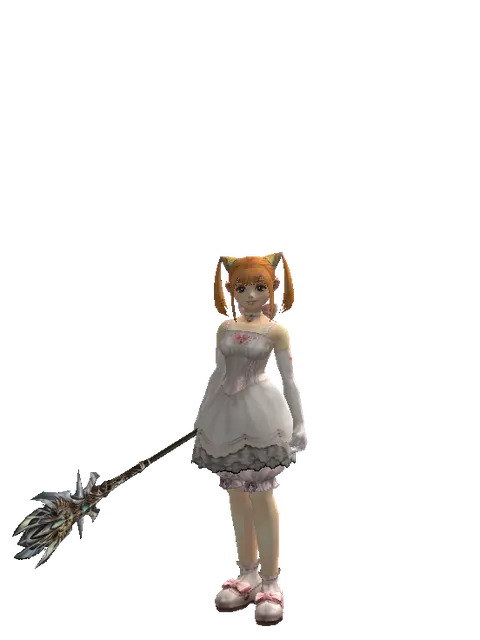 Dynasty Mace on a female Dwarf, front view