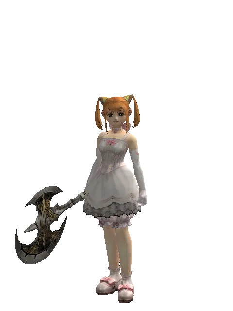 Ecliptic Axe on a female Dwarf, front view