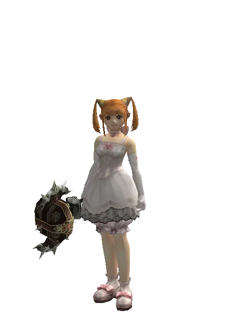 Icarus Hammer on a female Dwarf, front view