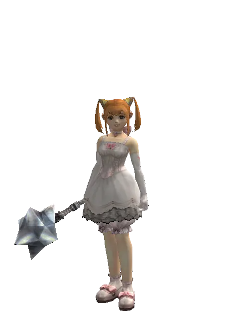Meteor Shower on a female Dwarf, front view