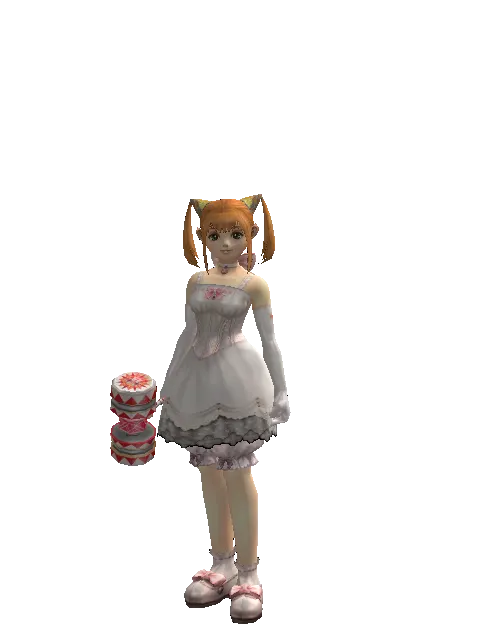 Small Red Clown Hammer on a female Dwarf, front view
