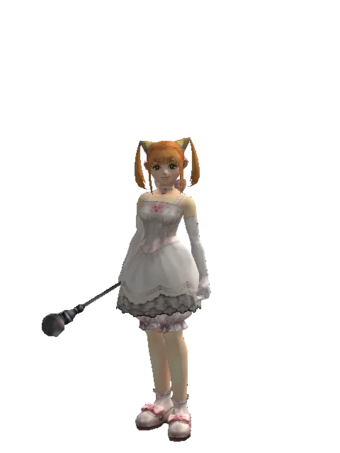 Wand of Adept on a female Dwarf, front view