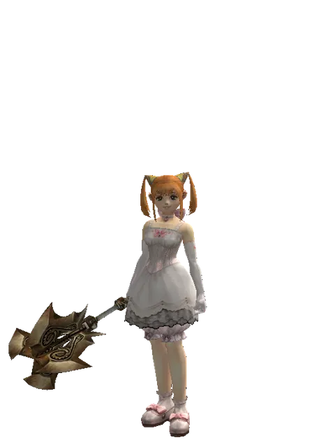 Yaksa Mace on a female Dwarf, front view