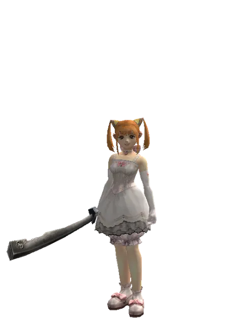 Crimson Sword on a female Dwarf, front view