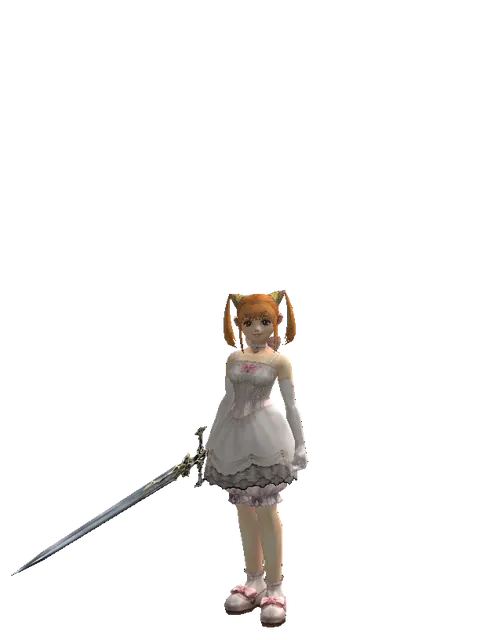 Dark Legion's Edge on a female Dwarf, front view