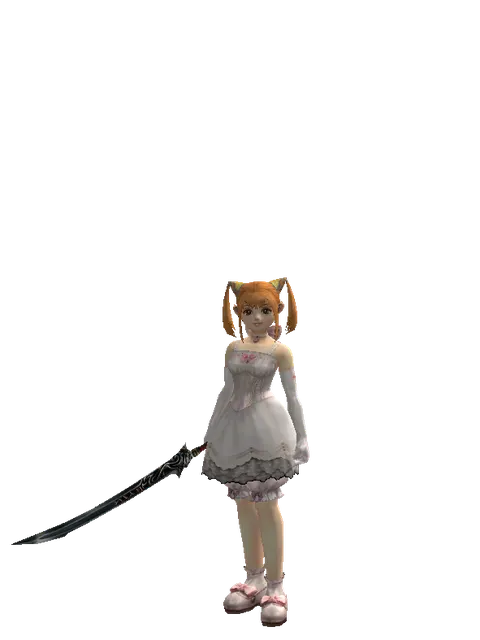 Samurai Longsword on a female Dwarf, front view