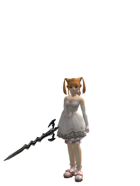 Stormbringer on a female Dwarf, front view