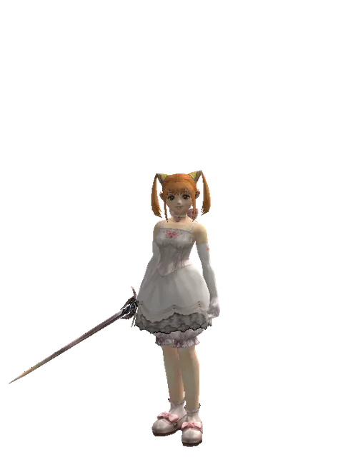 Sword of Valhalla on a female Dwarf, front view