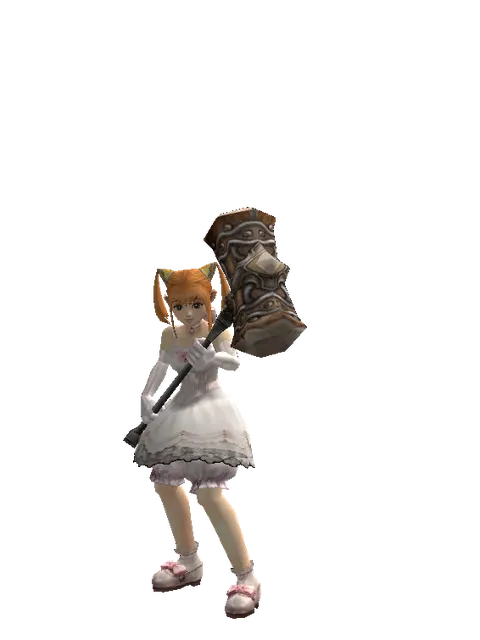 Atuba Hammer on a female Dwarf, front view