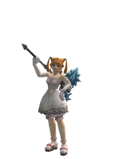 Ice Storm Hammer on a female Dwarf, front view