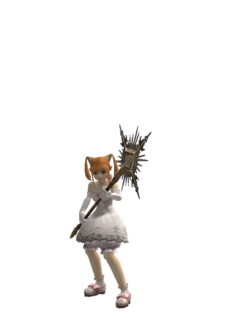 Imperial Staff on a female Dwarf, front view