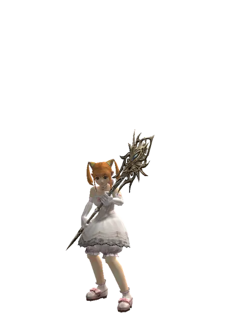Infinity Scepter on a female Dwarf, front view