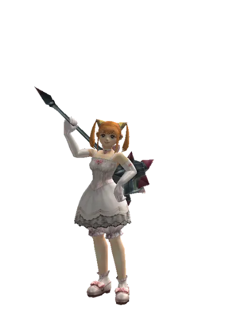 Star Buster on a female Dwarf, front view
