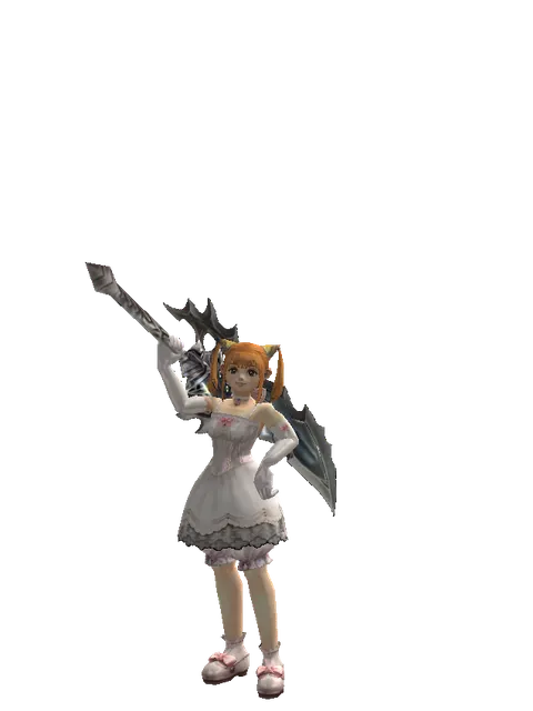 Dragon Slayer on a female Dwarf, front view