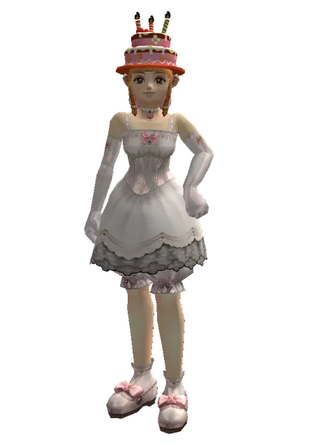 Birthday Hat on a female Dwarf, front view