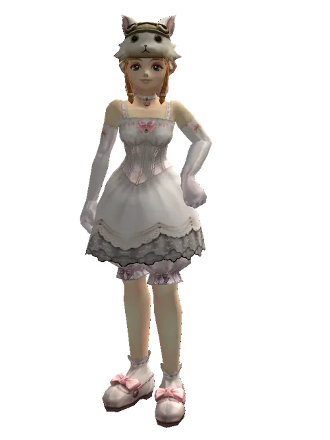 Cat the Cat Hat (?) on a female Dwarf, front view