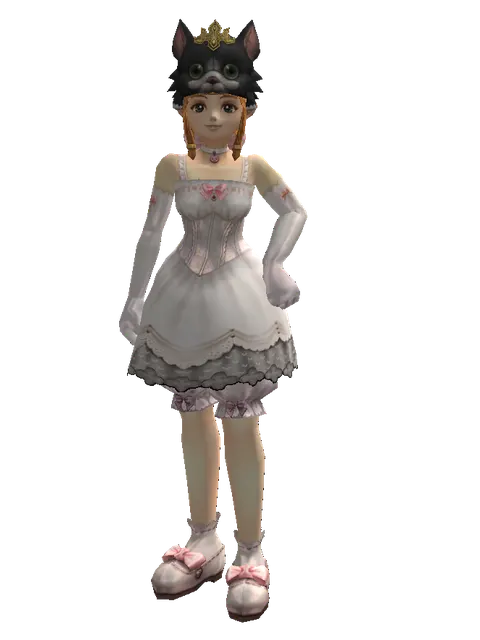 Feline King Hat on a female Dwarf, front view