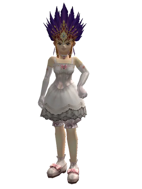 Sophisticated Carnival Hat (?) on a female Dwarf, front view
